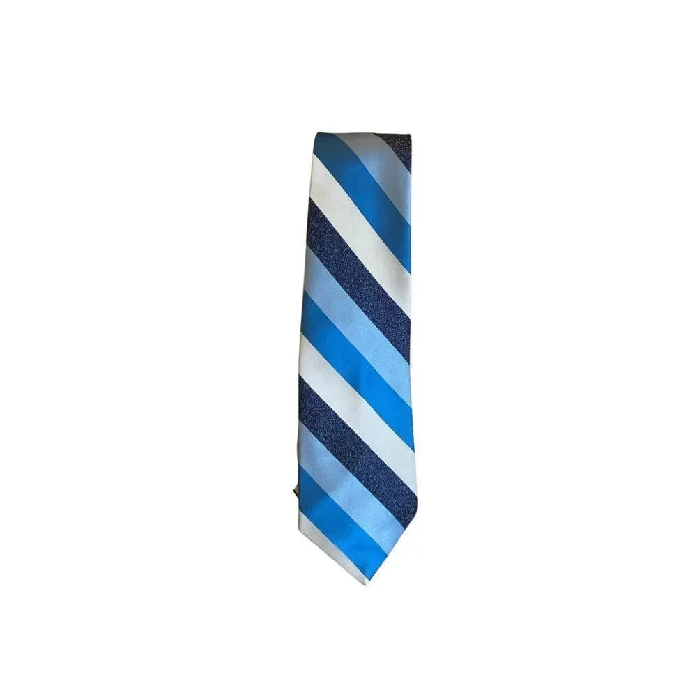De mont Verdi by Paul Knonfeld men’s vintage 70s/80s, blue and white striped tie